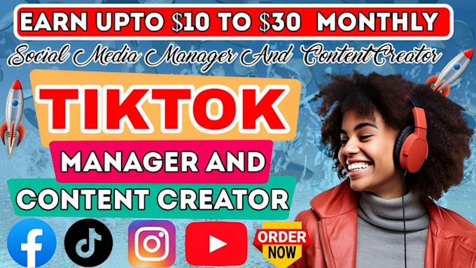 Gig Preview - Be your tiktok manager and tiktok content creator do monetization,