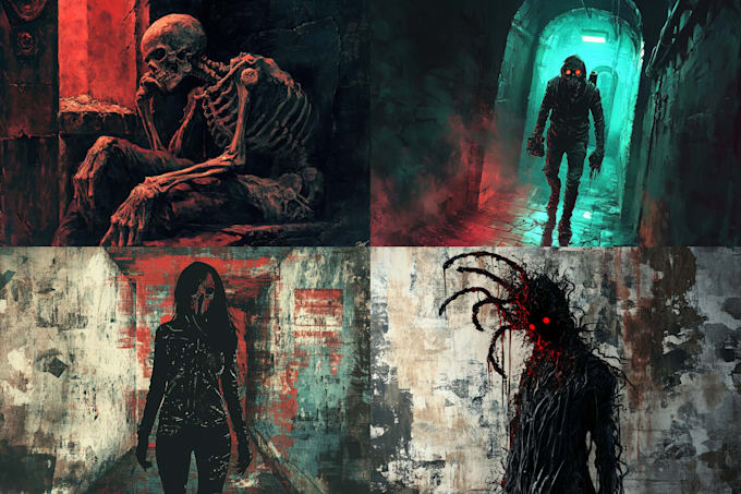 Bestseller - create a dark, horror, underground art illustration