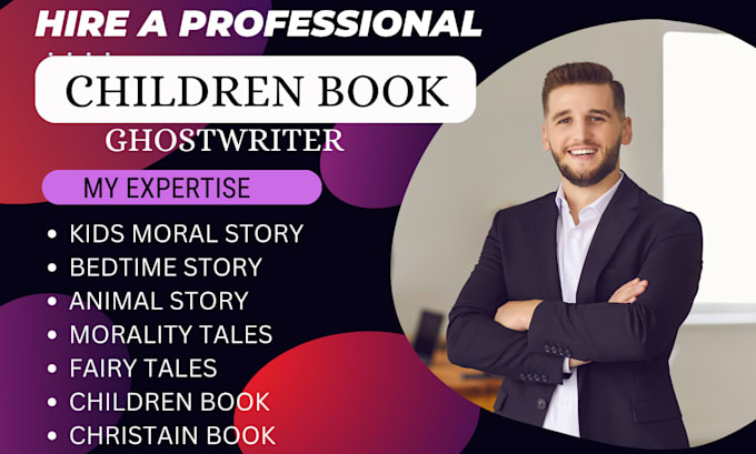 Gig Preview - Ghostwrite children story book children book writer kid story ebook book writer