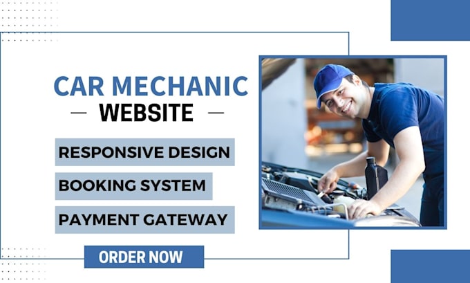 Gig Preview - Create car mechanic, car repair, auto detailing, car wash website