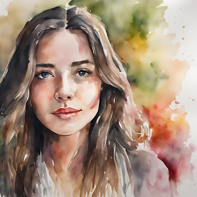 Gig Preview - Draw your portrait in a watercolor