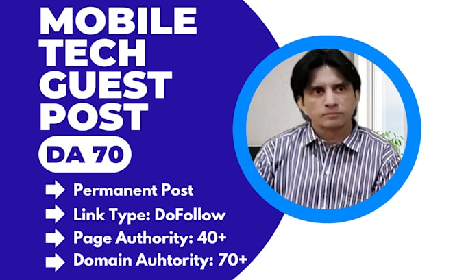 Gig Preview - Do mobile tech guest post with mobile tech authority backlinks