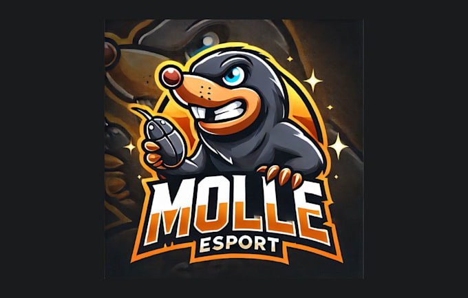 Gig Preview - Do awesome mole esport mascot logo with free source file