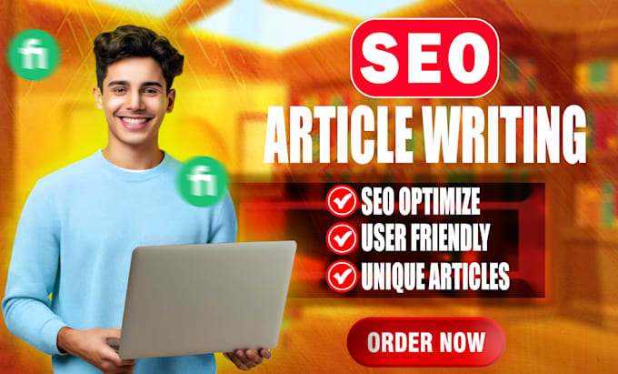 Gig Preview - Write seo friendly article writing and blog post writing in 24 hours