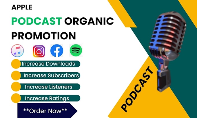 Gig Preview - Promote your podcast to increase listeners rating download subscribers