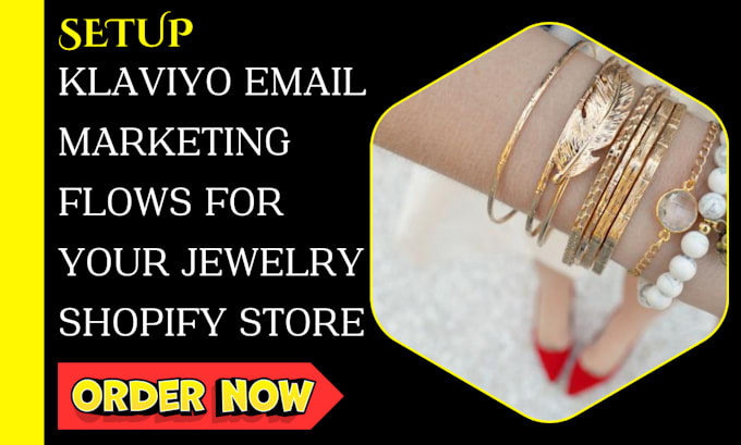 Gig Preview - Setup jewelry shopify website with klaviyo email marketing flows