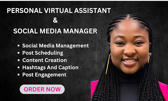 Gig Preview - Be your personal virtual assistant and social media manager