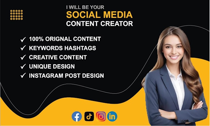 Gig Preview - Be your versatile social media content creator for any niche