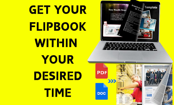 Gig Preview - Create and convert pdf, doc or images to 3d flipbook or magazine flipbook