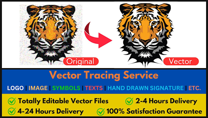 Gig Preview - Do vector trace, convert, redraw, recreate logo or image