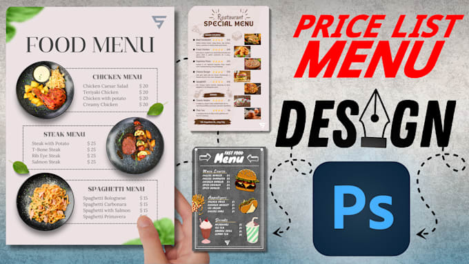 Gig Preview - Make any price menu, food or restaurant menu design in photoshop