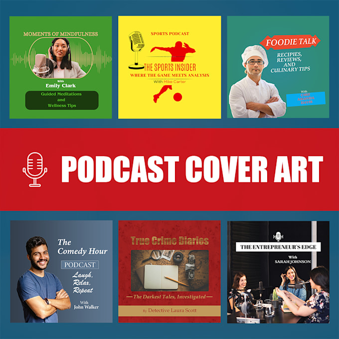 Gig Preview - Design unique and professional podcast cover art