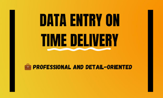 Gig Preview - Do premium data entry, data input fast and accurate for you