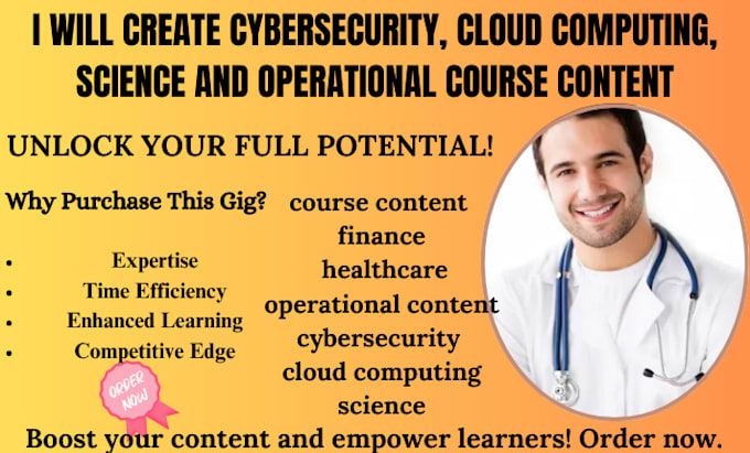 Bestseller - create cybersecurity, cloud computing, science and operational course content