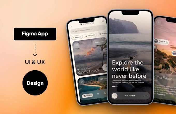 Gig Preview - Do ux ui design, wireframe ui ux, figma app design