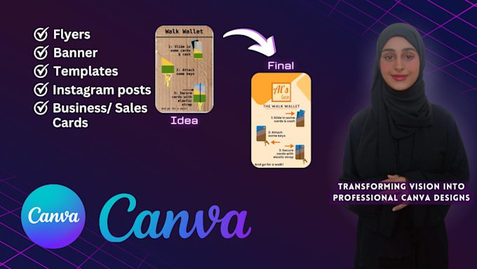 Gig Preview - Create flyers, social media posts or any design in canva