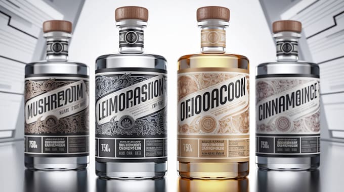 Gig Preview - Do label, 3d mockup for your tequila, liquior, whiskey, mead, bottle, vodka rum