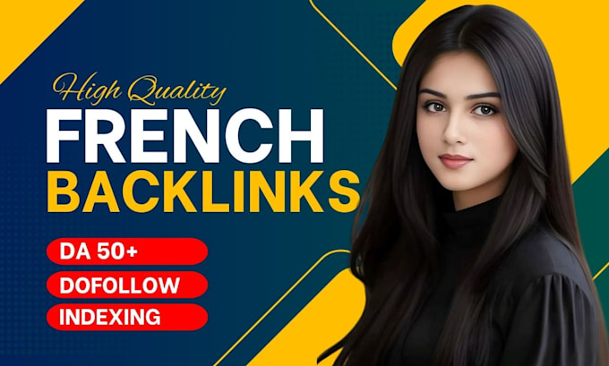 Gig Preview - Do french link building with high da dofollow french SEO backlinks