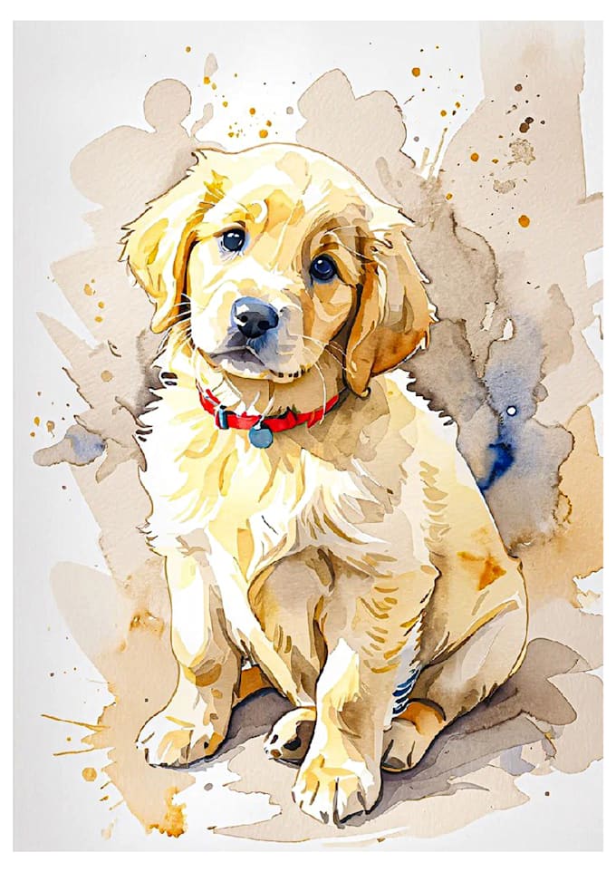 Gig Preview - Create watercolor pet animal illustration