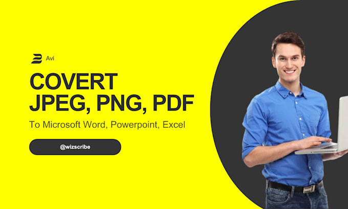 Gig Preview - Convert pdf, jpeg, png, to word, excel, powerpoint