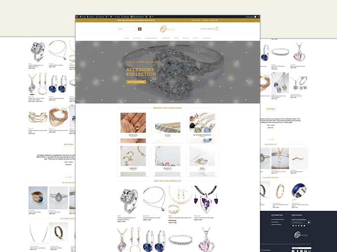 Gig Preview - Do jewelry website, jewelry shopify store, fashion website