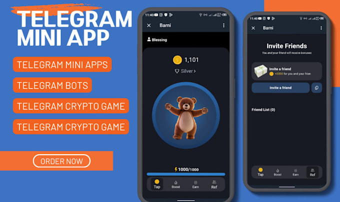 Gig Preview - Crypto promot telegram mini app mini game ton token tapswap staking bot blum