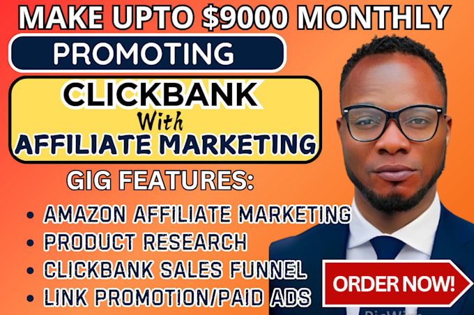 Gig Preview - Affiliate referral link promotion, clickbank, amazon link