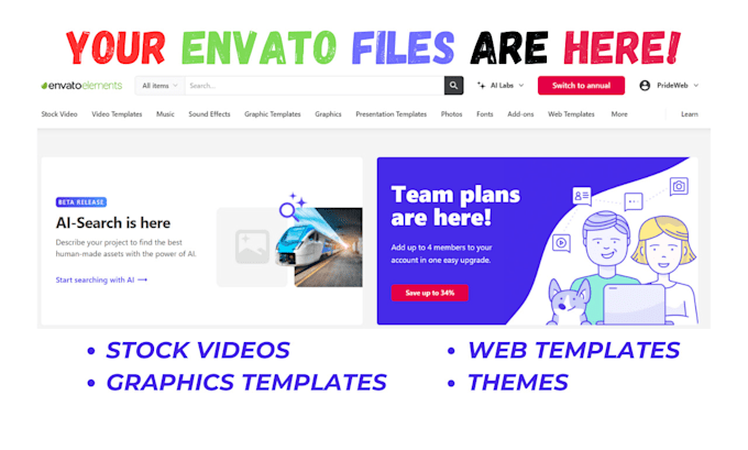 Gig Preview - Envato elements themes, video templates