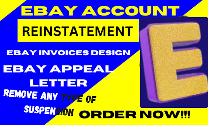 Gig Preview - Do ebay account reinstatement ebay suspension ebay mc011 ebay reopen ebay mc999