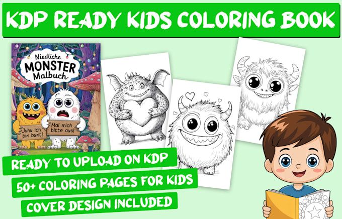 Gig Preview - Create a kids coloring book ready to upload on KDP