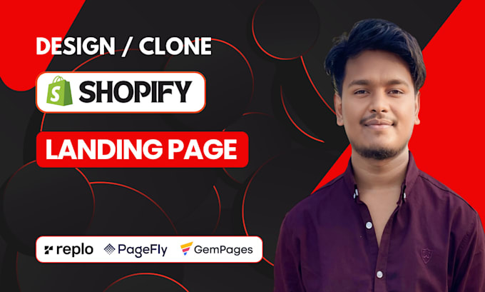 Gig Preview - Clone shopify landing page design with replo, pagefly or gempages