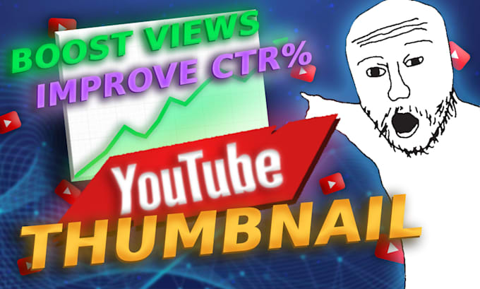 Gig Preview - Design an eye catching youtube thumbnail within 24 hours