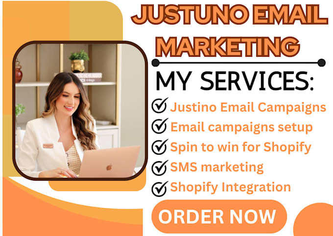 Bestseller - design email campaigns, justuno pop up email series, spin to win for shopify