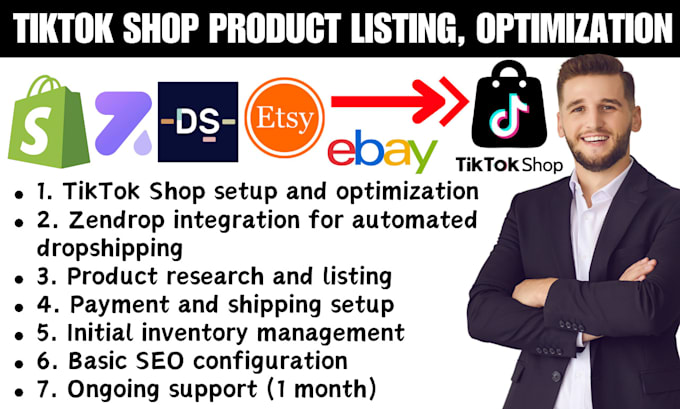 Gig Preview - Automate your shopify store with tiktok shop integration sync product listings