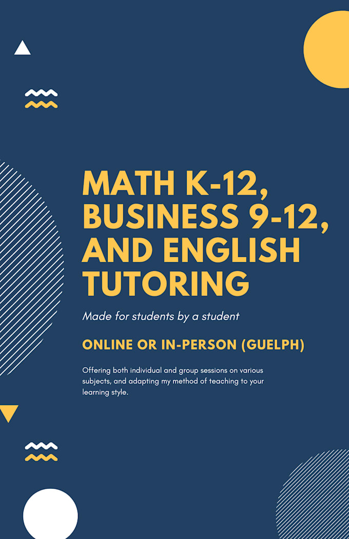 Bestseller - tutor math, business, and english