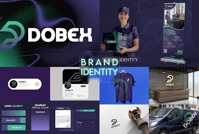 Gig Preview - Do a business brand identity ,brand logo design and branding kit and