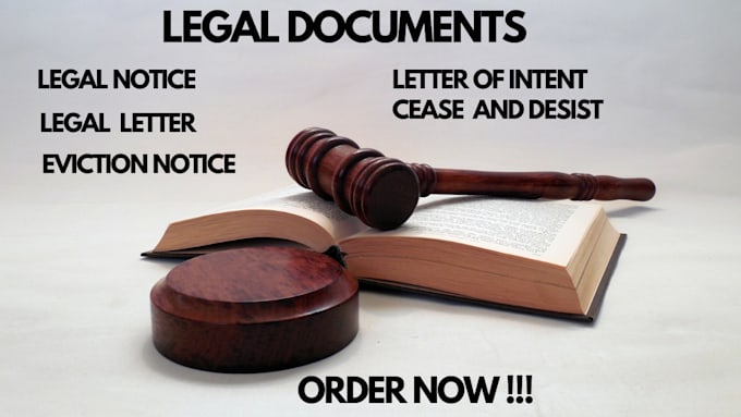 Gig Preview - Draft legal notices, demand letter, cease and desist as your lawyer