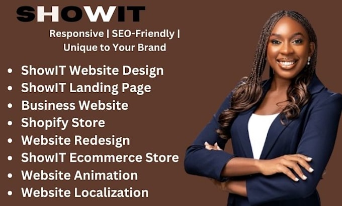 Gig Preview - Design, redesign, and customize your showit website with SEO optimization showit