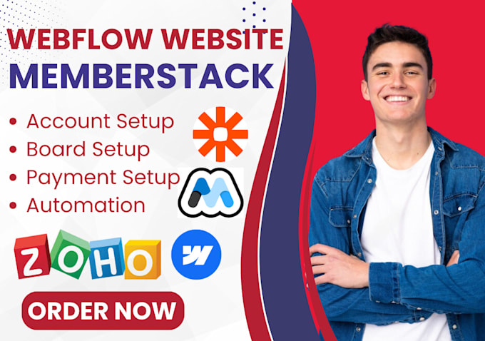 Gig Preview - Setup memberstack zapier integrate payment membership website webflow expert