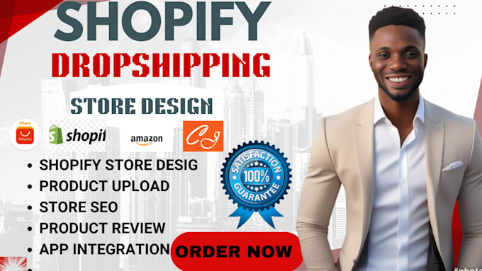 Gig Preview - Build shopify website, shopify dropshipping store, shopify ecommerce webs