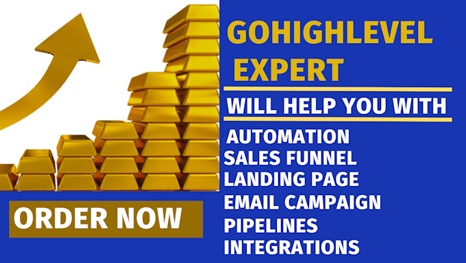 Gig Preview - Setup gohighlevel workflow automation gohighlevel funnel ghl landing page