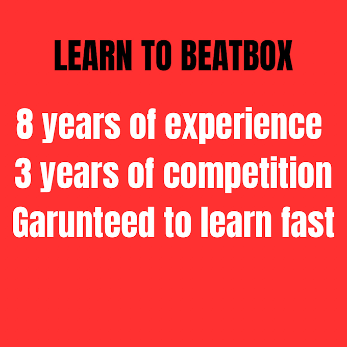 Bestseller - teach you to beatbox beginner or experienced