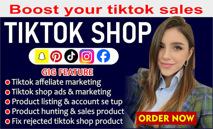 Bestseller - setup tiktok shop, instagram shop, facebook shop, and complete shopify marketing