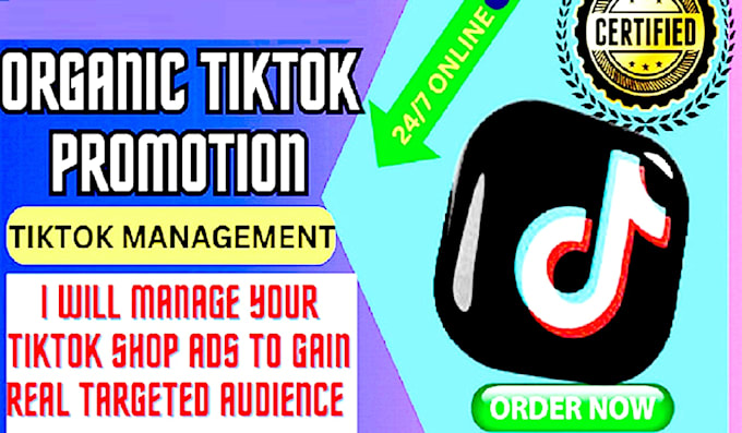 Gig Preview - Manage tiktok marketing helps to grow and promote your new audience