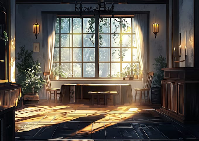 Bestseller - draw anime background, game, visual novel and interior design