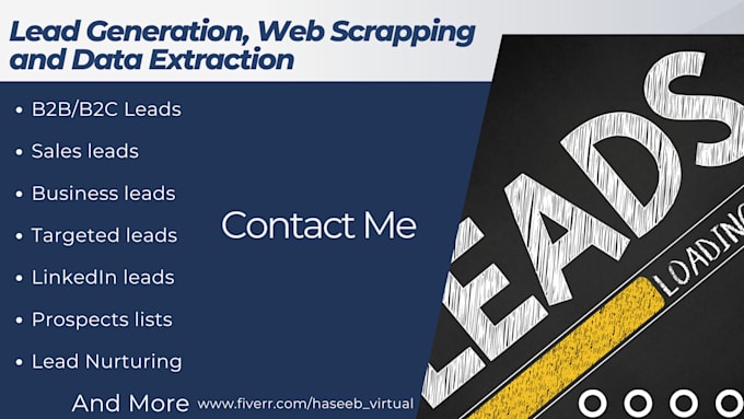 Gig Preview - Do perfect lead generation web scraping, data mining,