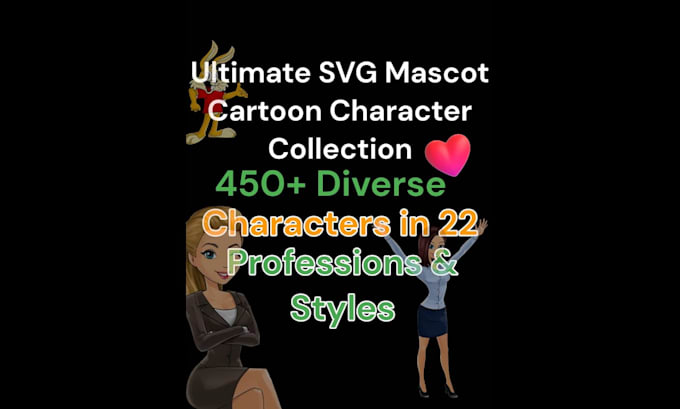 Gig Preview - Custom svg mascot cartoon characters,high quality vector images for any project