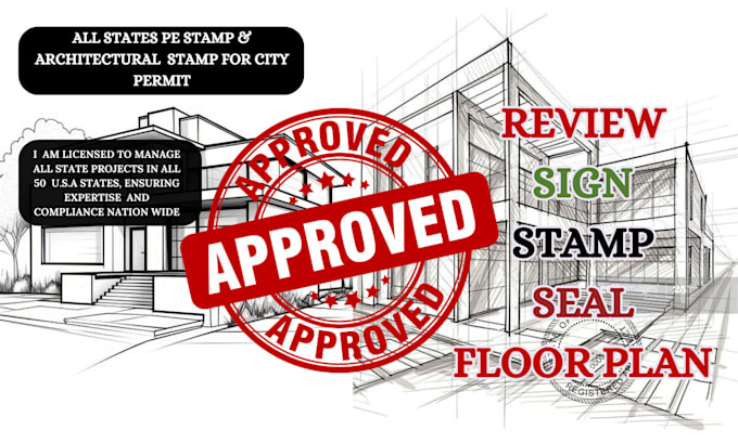 Bestseller - do california pe stamp, florida stamp, architectural stamp, city permit