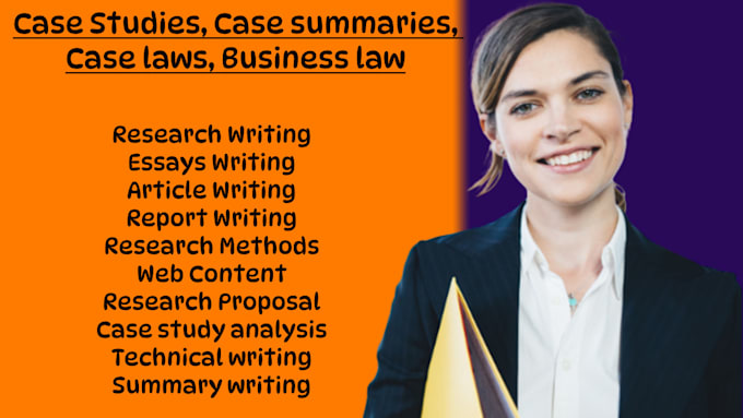 Gig Preview - Do quality research, case study analysis and summary writing