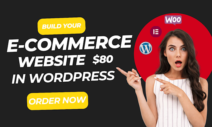 Gig Preview - Create a custom wordpress ecommerce website or elementor online store